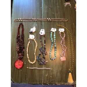 Unbranded Lot of Beaded Necklaces and Earrings - most NEW